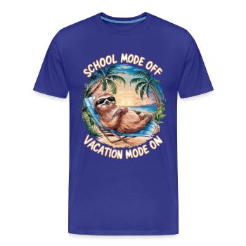 Last day of school Vacation mode on - Men's Premium Organic T-Shirt - royal blue - Front - Damien (186cm)