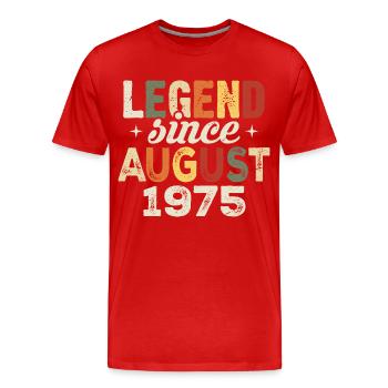 August 1975 Anniversary August 1975 - August 1975 - Men's Premium Organic T-Shirt - red - Front - Damien (186cm)