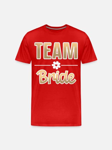 Team Bride - Men's Premium Organic T-Shirt - red