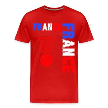 drapeau france cadeau, cadeau france drapeau - T-shirt bio Premium Homme - rouge - Devant - Damien (186cm)