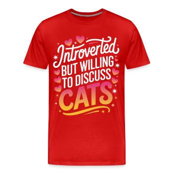 Introvertierter asozialer introvertierter - Männer Premium Bio T-Shirt - Rot - Vorne - Damien (186cm)