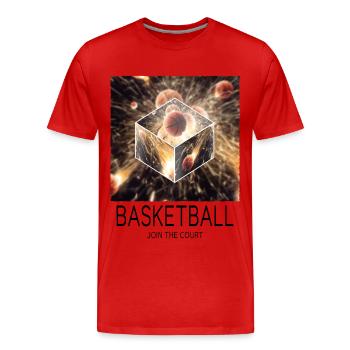 Basketball Feuer Basketballer Fan Dunking Sport - Männer Premium Bio T-Shirt - Rot - Vorne - Damien (186cm)