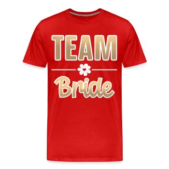Team Braut JGA Junggesellin - Männer Premium Bio T-Shirt - Rot - Vorne - Damien (186cm)