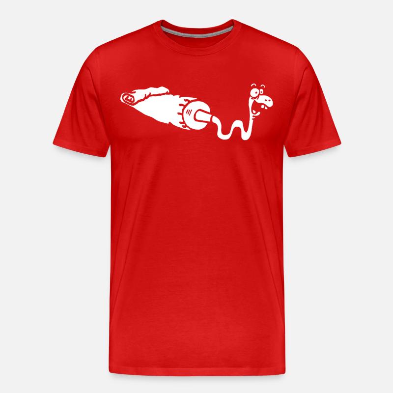 Gouache oder weiße Schlange? - Männer Premium Bio T-Shirt - Rot