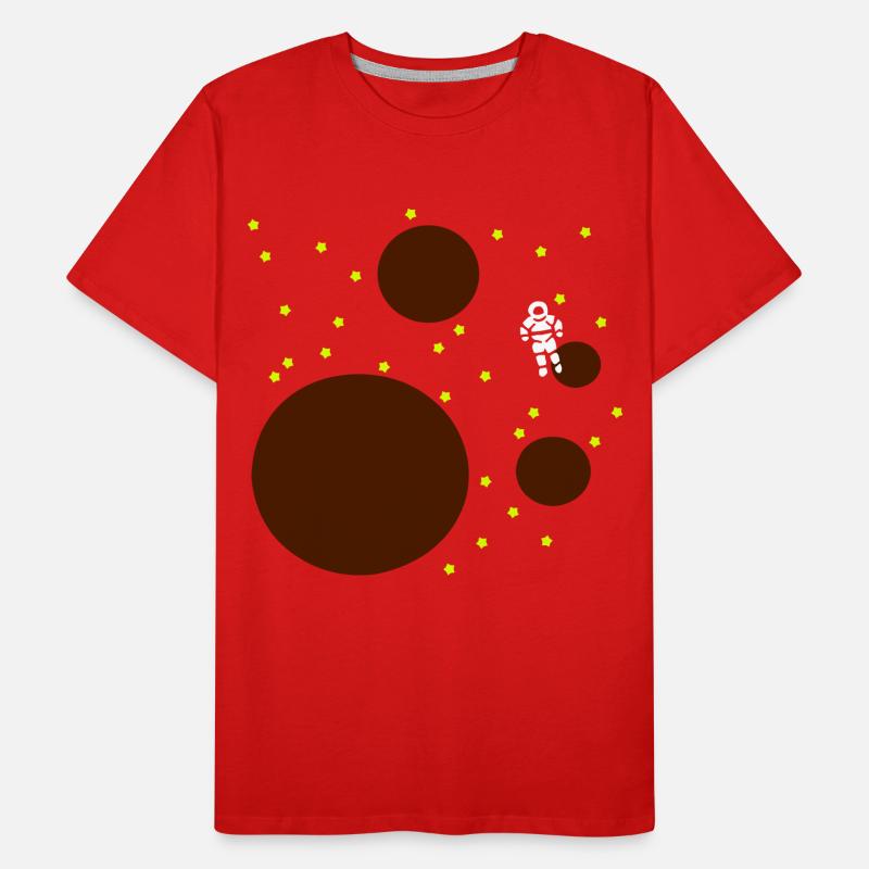 astronaut planets space Men's Premium Organic T-Shirt