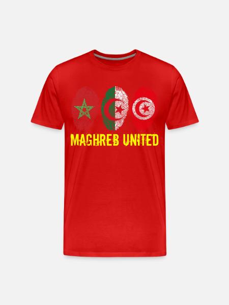 MAGHREB UNITED المغرب - Männer Premium Bio T-Shirt - Rot