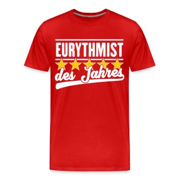 Eurythmist des Jahres - Männer Premium Bio T-Shirt - Rot - Vorne - Damien (186cm)