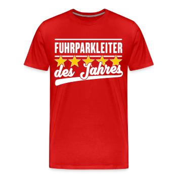 Fuhrparkleiter des Jahres - Männer Premium Bio T-Shirt - Rot - Vorne - Damien (186cm)