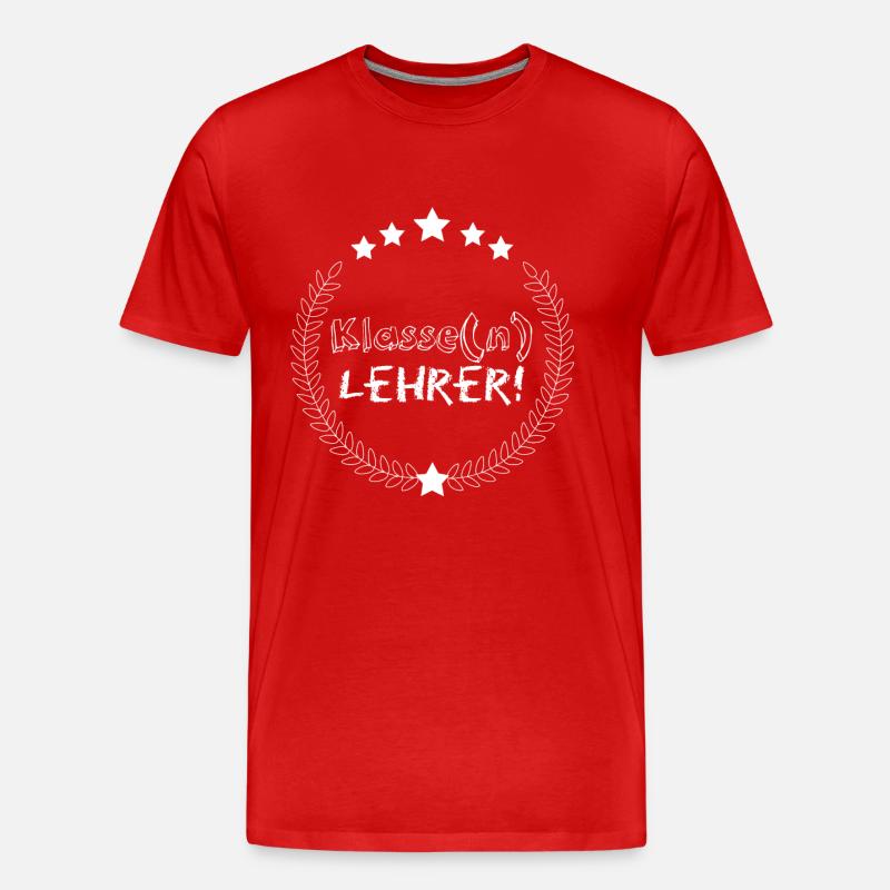 Klassenlehrer - Männer Premium Bio T-Shirt - Rot