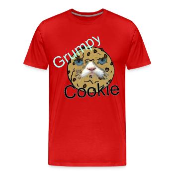 Cookie grincheux - T-shirt bio Premium Homme - rouge - Devant - Damien (186cm)