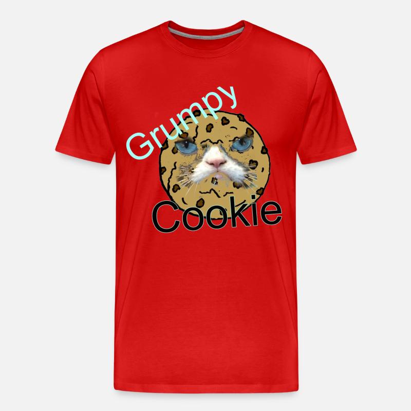 Grumpy Cookie - Männer Premium Bio T-Shirt - Rot