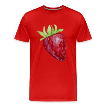 Fraise - T-shirt bio Premium Homme - rouge - Devant - Damien (186cm)