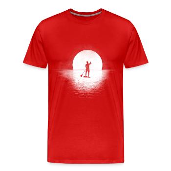 lève-toi pagayer sup homme silhouette - T-shirt bio Premium Homme - rouge - Devant - Damien (186cm)