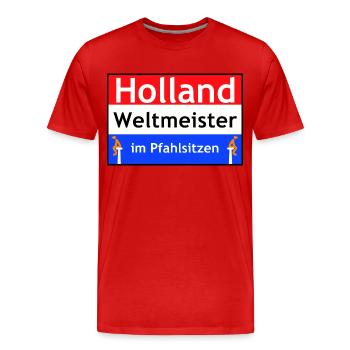 Holland - Men's Premium Organic T-Shirt - red - Front - Damien (186cm)