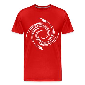 Swirl spirale idée de cadeau de chemise motif gribouillis - T-shirt bio Premium Homme - rouge - Devant - Damien (186cm)