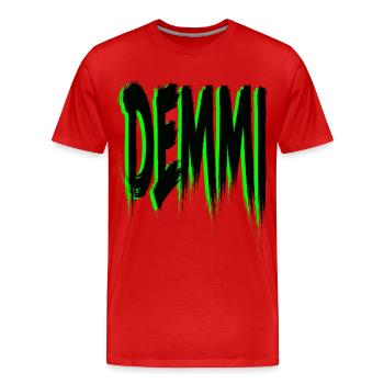 Demmi - T-shirt bio Premium Homme - rouge - Devant - Damien (186cm)