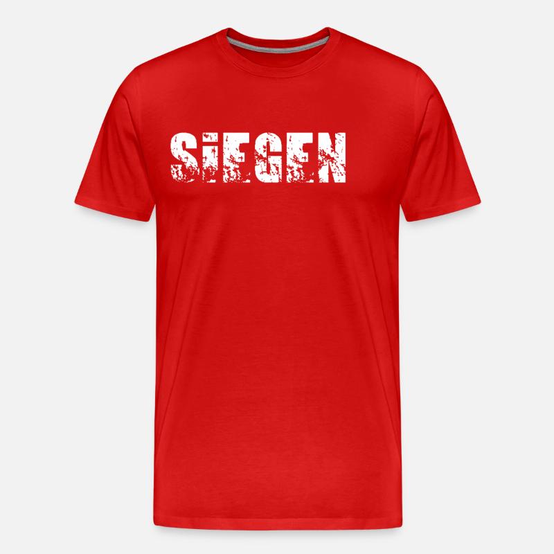 Siegen - Männer Premium Bio T-Shirt - Rot