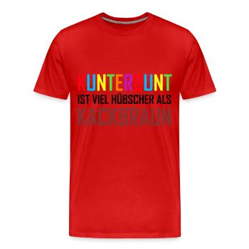 Gegen Rassismus | Nazis Links Antifa Geschenkideen - Männer Premium Bio T-Shirt - Rot - Vorne - Damien (186cm)