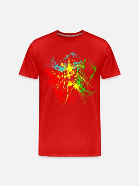 Paint splashes - Men's Premium Organic T-Shirt - red