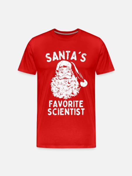 Christmas Scientist Santa's Scientist - Men's Premium Organic T-Shirt - red