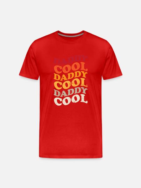 Daddy Cool Father Retro - Men's Premium Organic T-Shirt - red