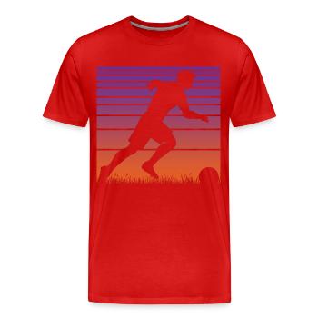 Soccer Soccer Players - Men's Premium Organic T-Shirt - red - Front - Damien (186cm)