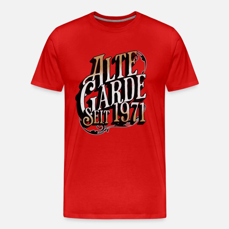 Alte Garde seit 1971 - Männer Premium Bio T-Shirt - Rot