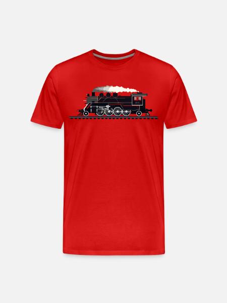 Railway Graphic - Men's Premium Organic T-Shirt - red