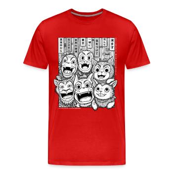 Tokyo - Männer Premium Bio T-Shirt - Rot - Vorne - Damien (186cm)