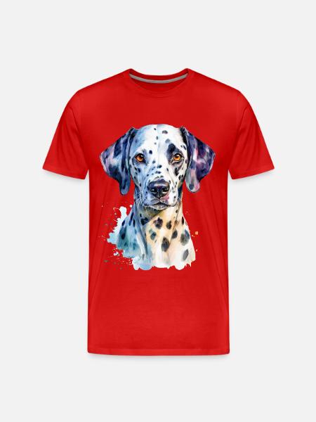 Dalmatian - Men's Premium Organic T-Shirt - red
