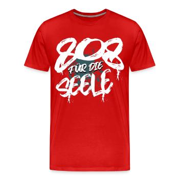 808 Synthesizer Analog Drum Machine - Männer Premium Bio T-Shirt - Rot - Vorne - Damien (186cm)