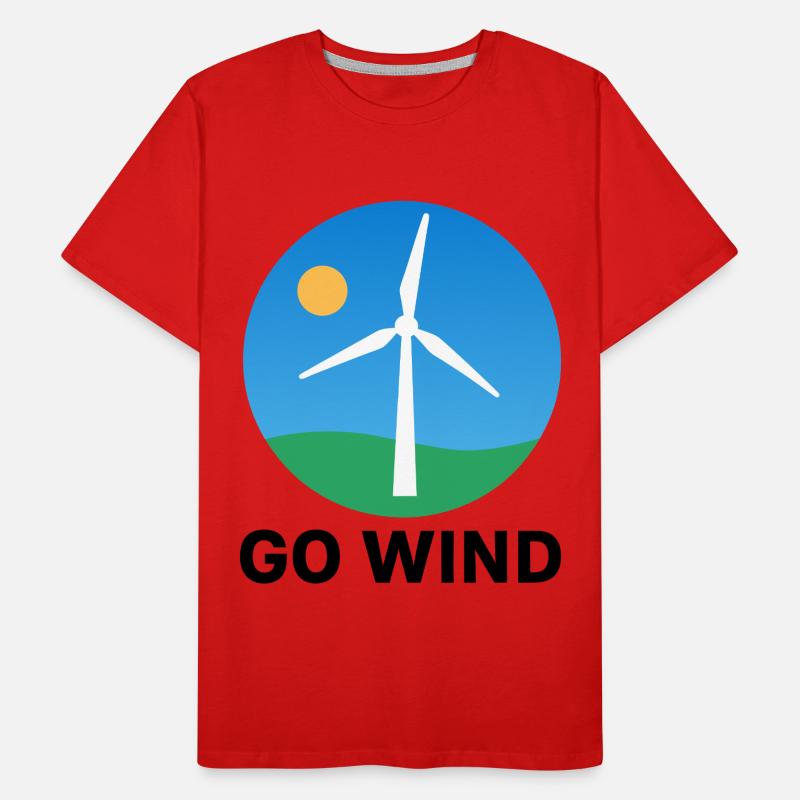 Pour l’énergie éolienne – claire et durable T-shirt bio Premium Homme