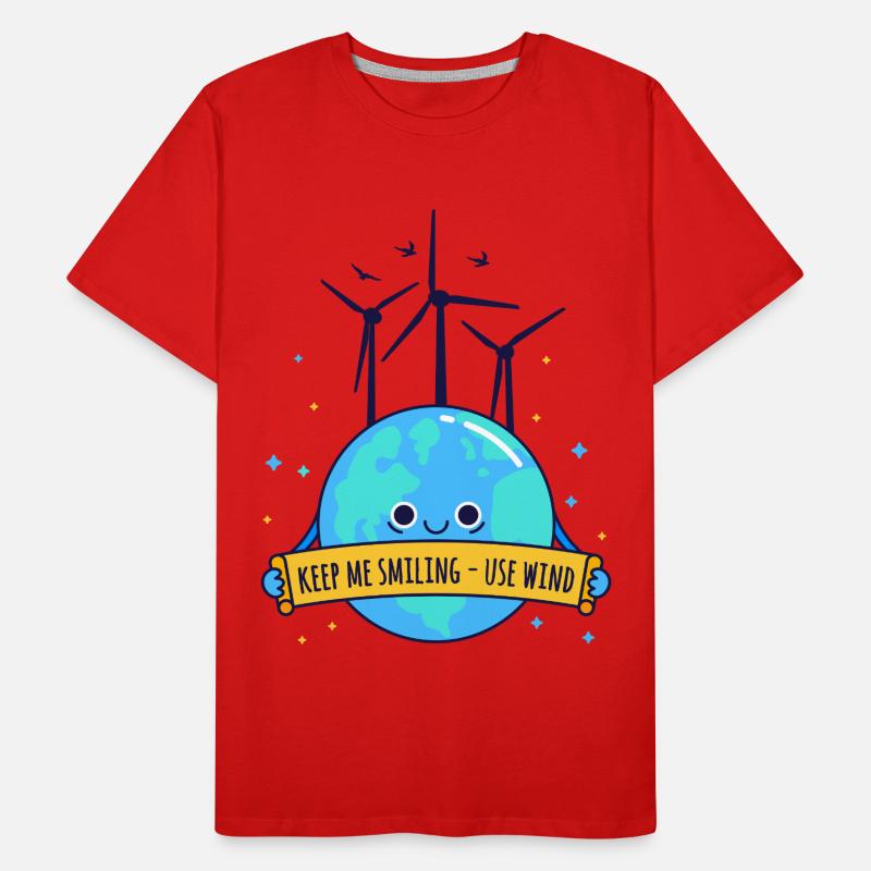 Keep Me Smiling – Use Wind Power Men's Premium Organic T-Shirt
