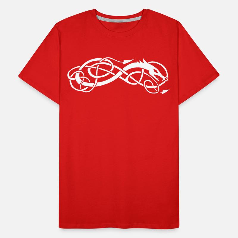 Serpent celte blanc T-shirt bio Premium Homme
