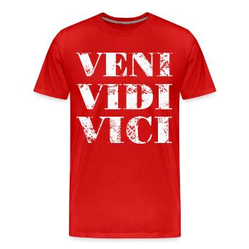Veni - T-shirt bio Premium Homme - rouge - Devant - Damien (186cm)