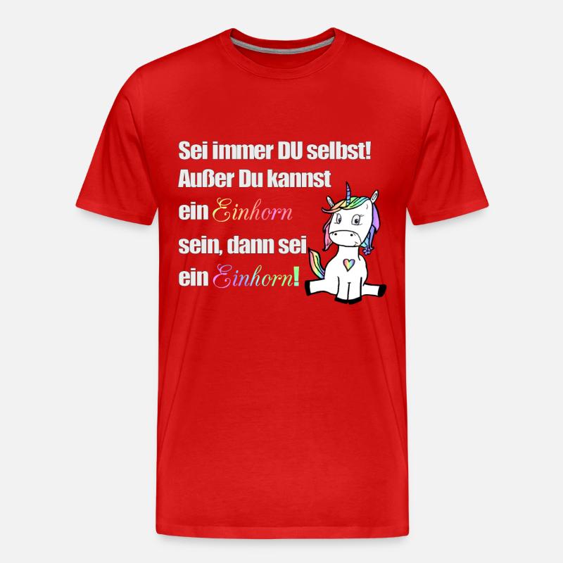 Sei immer du selbst - Männer Premium Bio T-Shirt - Rot