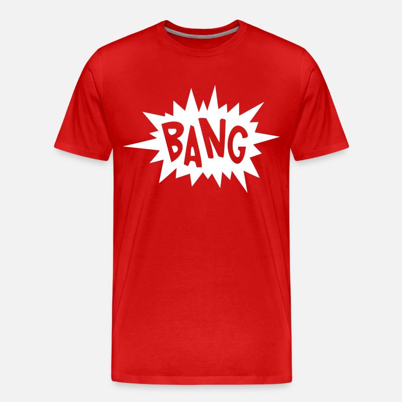 Bang Explosion Funny Spaß Geschenk - Männer Premium Bio T-Shirt - Rot