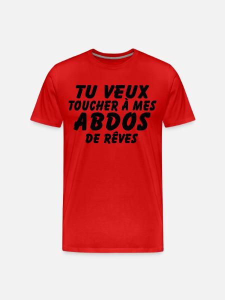 abdos de reves - T-shirt bio Premium Homme - rouge