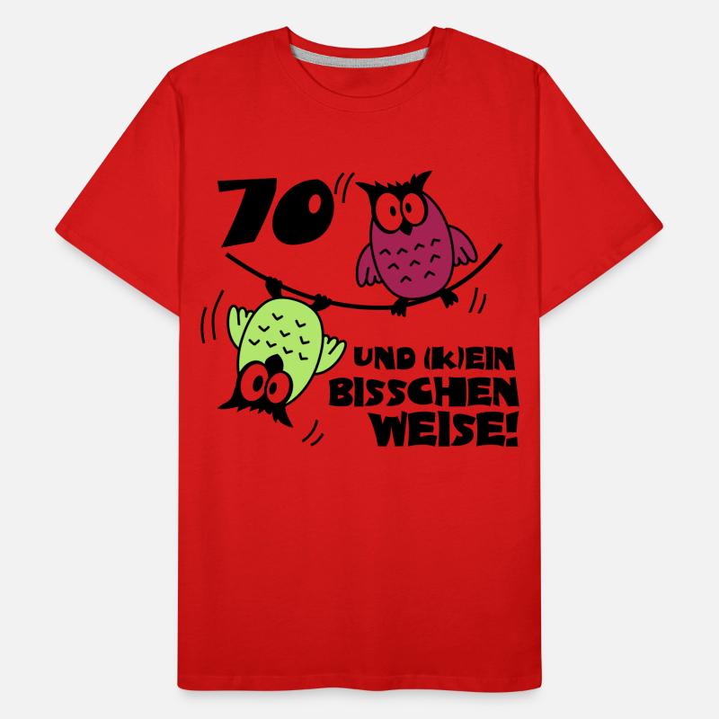 Geburtstag 70 und kein bisschen Weise, Eulen Männer Premium Bio T-Shirt