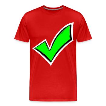 Tick chop colored seen - Men's Premium Organic T-Shirt - red - Front - Damien (186cm)