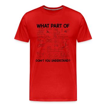 Mathematiker Sprüche | Mathe Mathelehrer Geschenke - Männer Premium Bio T-Shirt - Rot - Vorne - Damien (186cm)