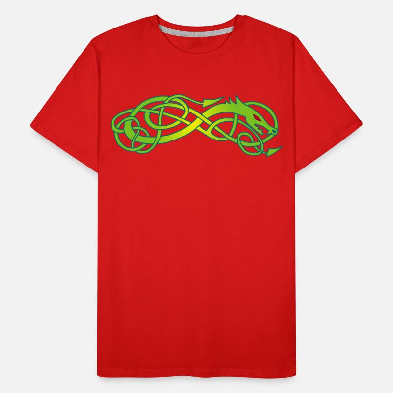 Celtic green snake Men's Premium Organic T-Shirt