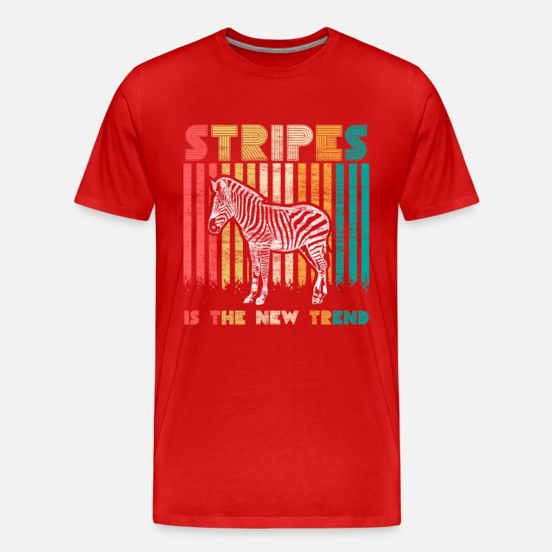 Zebra Afrika Tier Geschenkidee - Männer Premium Bio T-Shirt - Rot