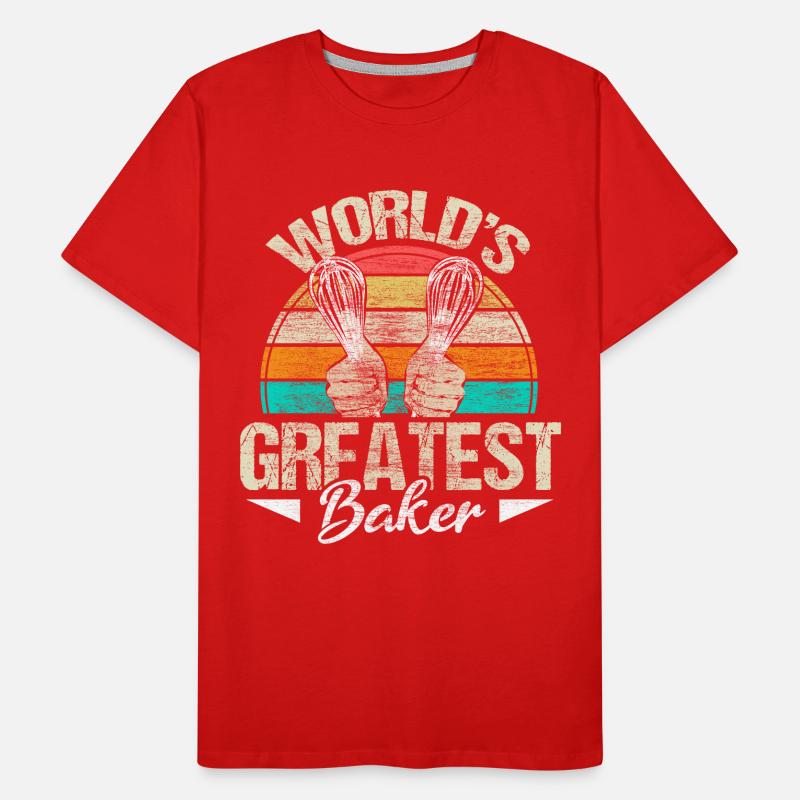 Baking Baker Kitchen Gift Men's Premium Organic T-Shirt