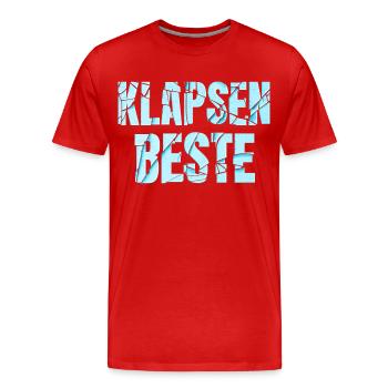 Klapsenbeste Klapse Psychiatrie Sprüche Geschenk - Männer Premium Bio T-Shirt - Rot - Vorne - Damien (186cm)