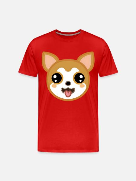 Cute Chihuahua dog - Men's Premium Organic T-Shirt - red