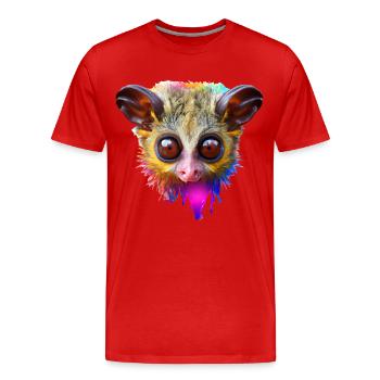 Conception Tarsier - T-shirt bio Premium Homme - rouge - Devant - Damien (186cm)