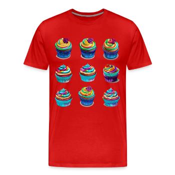 Tartelettes muffins - T-shirt bio Premium Homme - rouge - Devant - Damien (186cm)