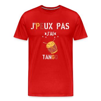 J Peux Pas J Ai Tango - T-shirt bio Premium Homme - rouge - Devant - Damien (186cm)