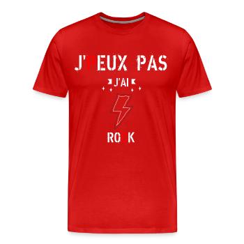 J Peux Pas J Ai Rock - T-shirt bio Premium Homme - rouge - Devant - Damien (186cm)